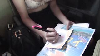 Sex with Young Girls Into the Van into Japan. The girls masturbate and suck the cocks
