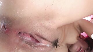 Good sex party of 4 young Japanese girls during their vacation with 4 guys they meeting on