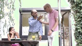 Mature granpa fucks 19 yo from behind after cunnilingus