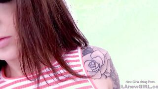 Slender inked star gets amazing lusty at her audition