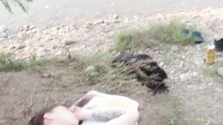 Bitch on the beach : Stranger chick blown me into outdoors