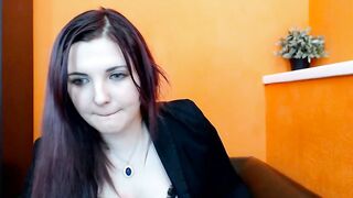 College Girl whore secretary plays with client throught zoom
