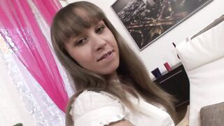 Submissive stepsister gets deep throat and hard anal sex
