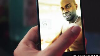 BLACKEDRAW Thin adorable Blonde ride big black dick like a professional
