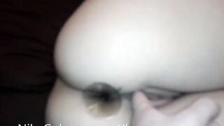 Double Orgasm - Mommy love sex toy inside the butt