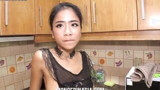 Petite Thai maid Som was built for fucking