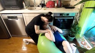 Licking my fiance's vagina until she orgasms into a romantic setting