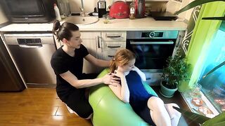 Licking my fiance's vagina until she orgasms into a romantic setting