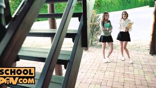 point of view - Adorable eighteen Zazie Skymm Enjoying anal for the first time