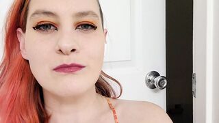 Pink haired mom shaking orgasms