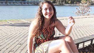 Amateur dark hair eighteen finally fulfills her fantasy with two DICKS for herself!!!