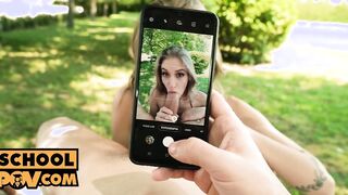 point of view - Tiffany Tatum gobbles your cock into public point of view movie