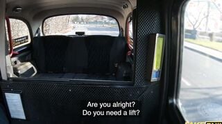 Fake Taxi She has BIG NATURAL BREASTS and they bounce about all over the place during sex