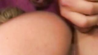 Blonde young chick pleases 2 vulgar guys