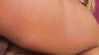 Blonde young chick pleases 2 vulgar guys