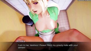 Waifu Academy - Small School cunt with mouth 18yo Teenie Gets A Long Penis Into Her Little Twat