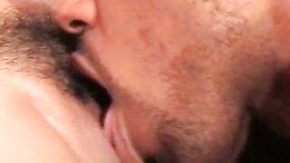 2 large ebony dicks fill up the vagina on this Bombshell exotic dark hair
