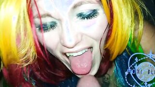 Raver chick Vapes And Sucks - MoxiBluez