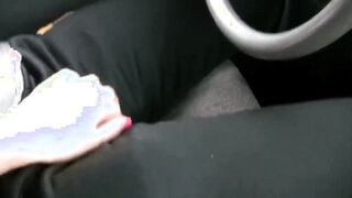 Beauty Beauty rubbing a dick while the dude driving caught on video