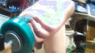 Hankeys dildos on the machine