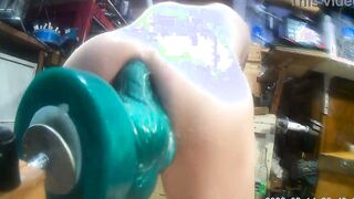 Hankeys dildos on the machine