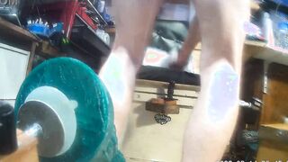 Hankeys dildos on the machine