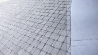 Dark Hair gets her vagina filled with cum and goes to piss before getting clothed