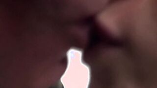 Dark Hair gets her vagina filled with cum and goes to piss before getting clothed