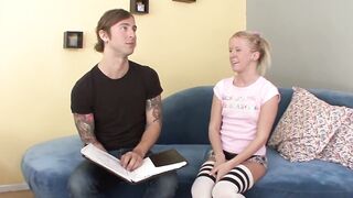 Next door 19 yo Brooklyn Joleigh is doing her first casting clip