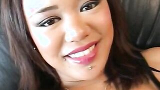 Thot blows dick and fucks into pink mesh top