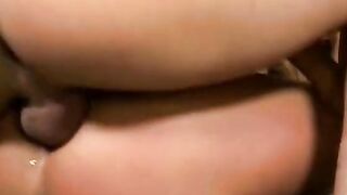 Expirienced pretty blonde opens her booty and vagina wide