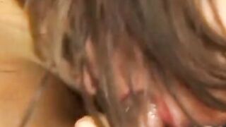Submissive hispanic sex toys her butt before getting a long penis anal fucking