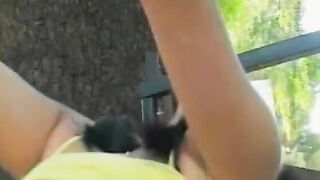 Adorable Cutie blowing a penis before getting plowed behind a truck