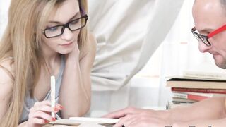 Bored and Turned On Barely Legal Sonya Sweet Fantasizes About Fucking Her Tutor