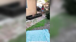 Hispanic 19 Year Old VANESSA SKY Picked Up On Work And Plowed Outdoors