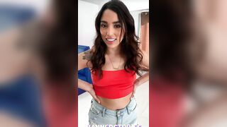 Hispanic 19 Year Old VANESSA SKY Picked Up On Work And Plowed Outdoors