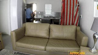 Shaved African Bimbo Face Plowed On Casting