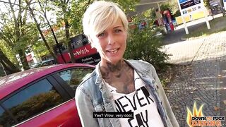 PublicSexDate - SHORT HAIRED BLONDE milf THOT VICKY HUNDT OUTDOORS FELLATIO ON FIRST DATE