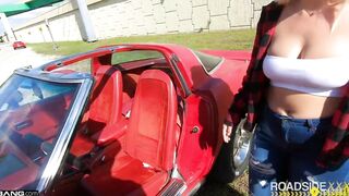 Roadside - Indica Monroe Rides Her Mechanics Long Dick