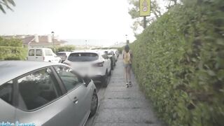 Outdoor Agent Hispanic Hottie Picked Up on Street and Boned on Steps