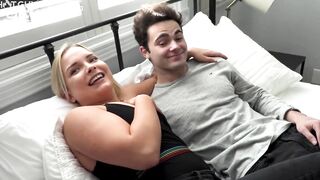 College Otter Has His Chance At First Time Porn Camgirl goddess Blonde Bombshell!