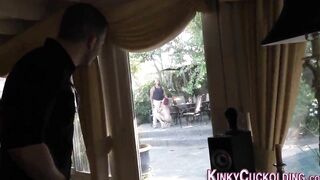Bondage cuckolder cummed