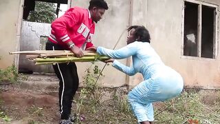 A blind woman went to fetch some firewood inside the bush, a village prince came to help her then took her home for a nice nailed
