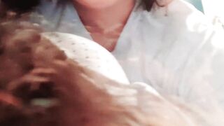Food delivery motorized enters dick to cheating ex-wife addicted to dick