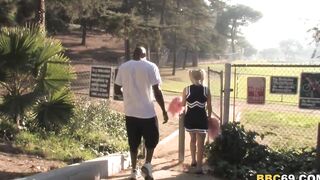 Thin Blonde Alyssa Wants To Try Long Ebony Dick