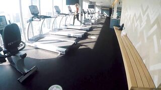 Luckily the showers are closed inside the gym