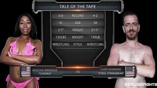 Mocha Menage Nude Sex Wrestling Battle Vs Chad Diamond Choking On Penis And A Rough Fucking at Evolved Fights