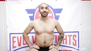Nude Wrestling Battle Avery Ebony Against Oliver Davis Gets Hard Champion Fucks Loser