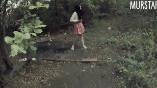 Divorced the college girl for intimate photos, and pounded inside the woods || Murstar