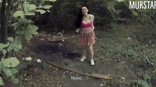 Divorced the college girl for intimate photos, and pounded inside the woods || Murstar